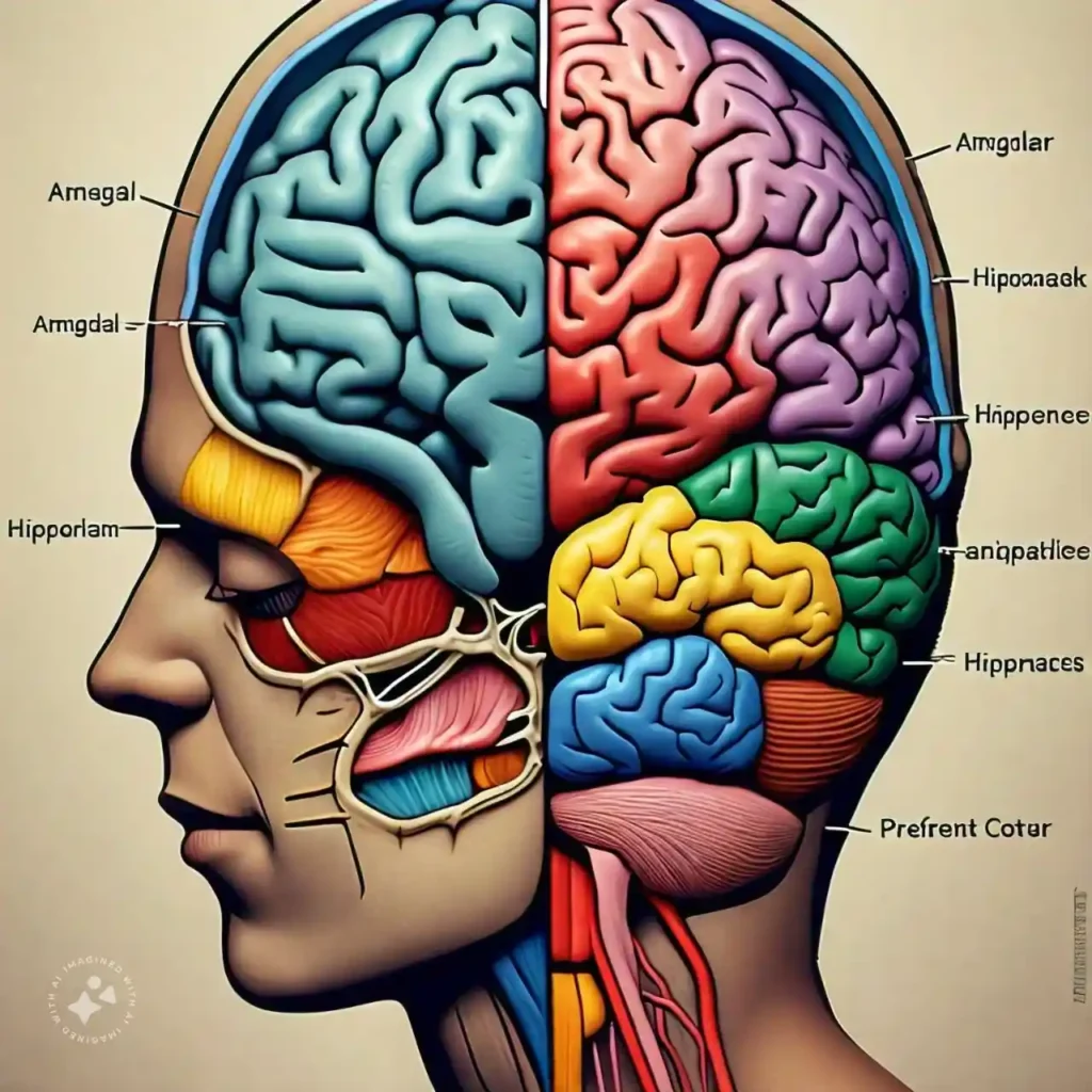 A diagram showing mood changes in bipolar disorder, highlighting mania and depression.