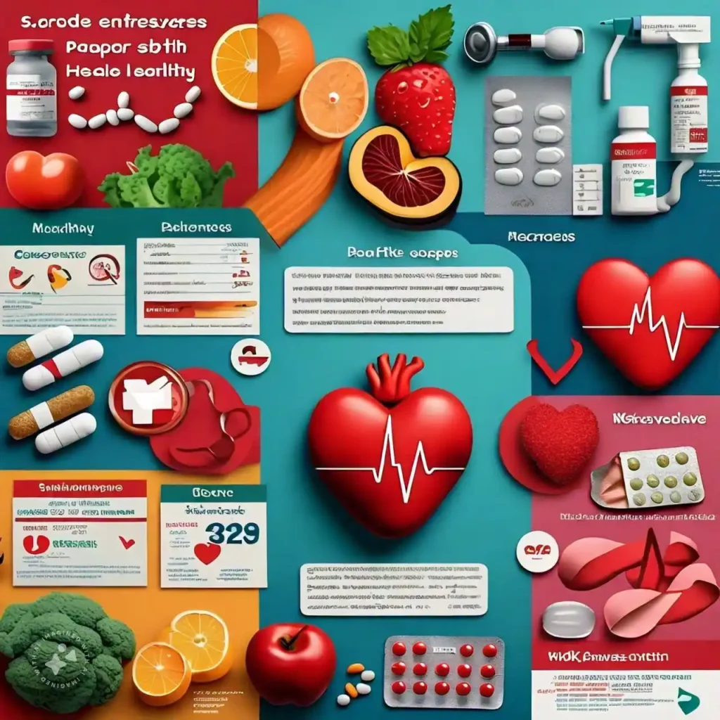  A healthy lifestyle scene promoting heart health, related to preventing heart disease through diet and exercise.