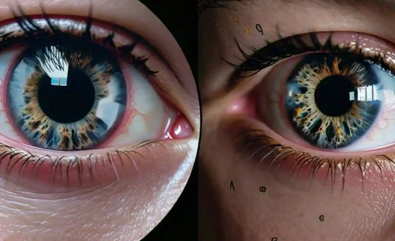 Diagram showing a normal eye and an eye with astigmatism, highlighting the differences in cornea shape.