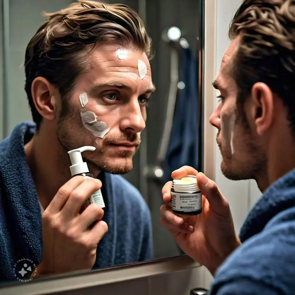 Person applying moisturizer to their face to combat dry winter skin.