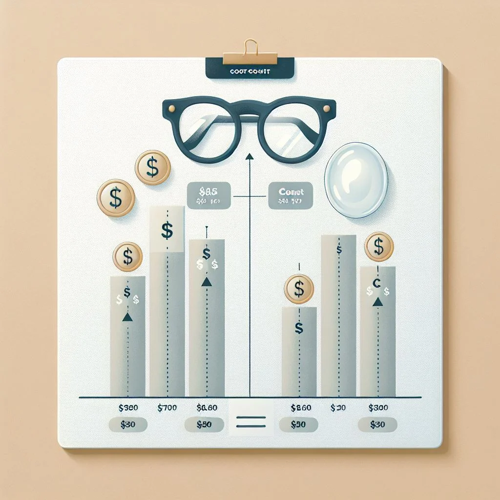 Cost comparison of contact lenses and eyeglasses.