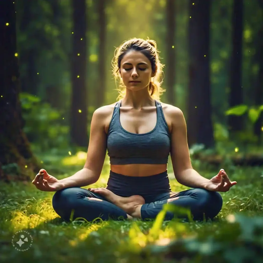 A person meditating in nature, practicing mindfulness to reduce stress and build resilience.