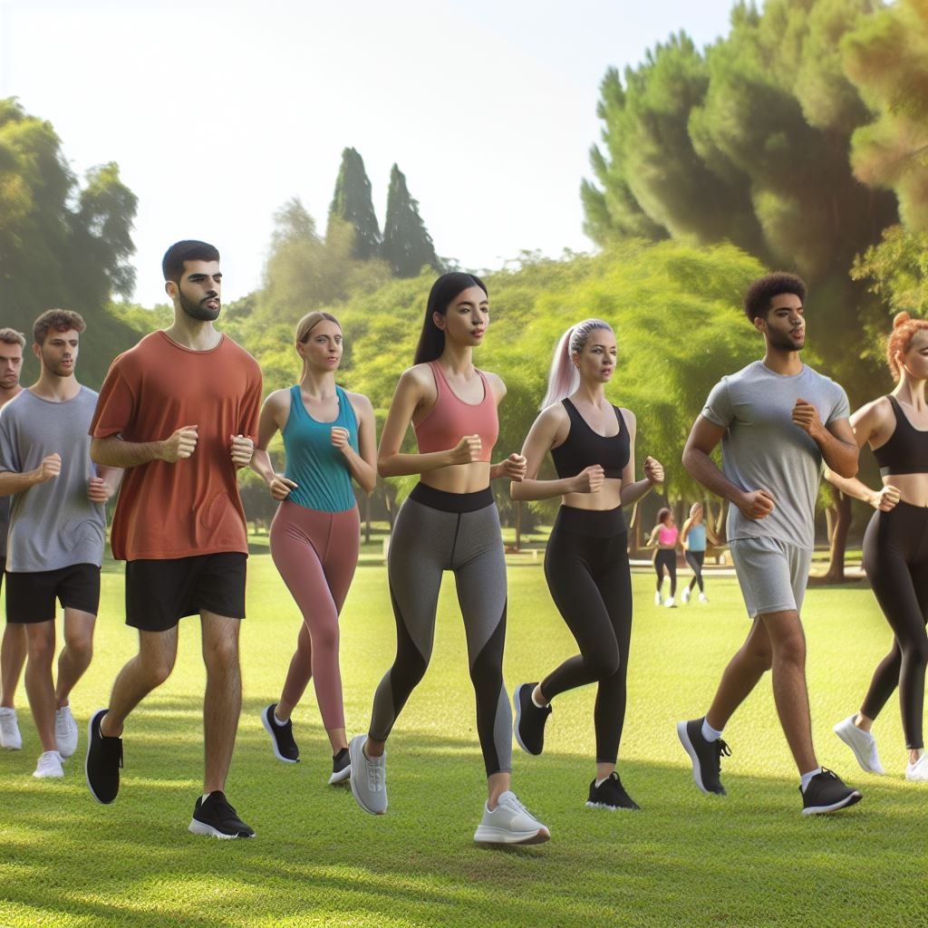 Illustration of best practices for exercising, including proper warm-up, hydration, and cool-down techniques, with a heart symbol in the background, emphasizing the importance of following best practices for maintaining heart health.