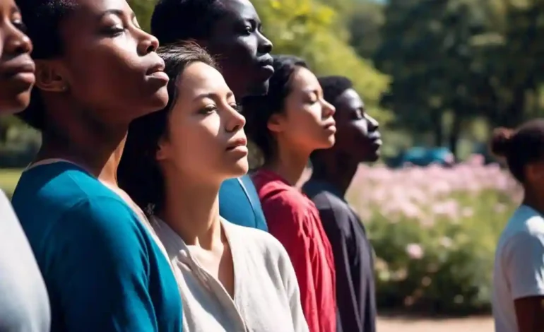 Group of people enjoying fresh air, representing the impact of genetics on respiratory health.