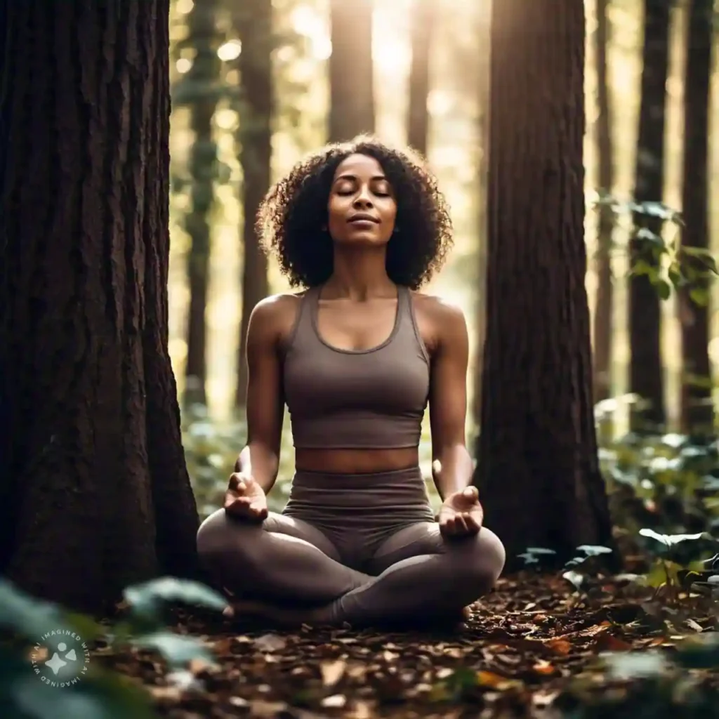 Person practicing yoga in a serene outdoor setting, emphasizing the role of stress management in alleviating symptoms of Irritable Bowel Syndrome (IBS).