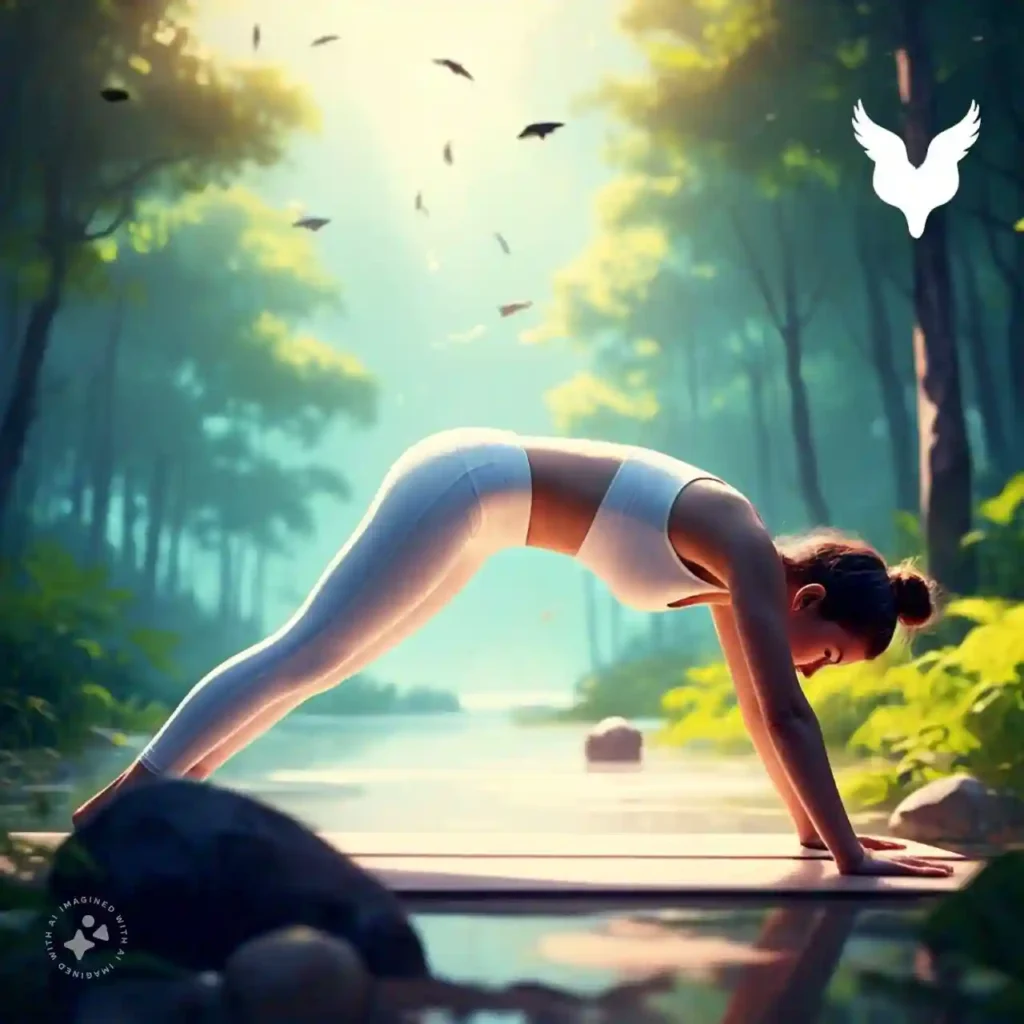 Person practicing yoga outdoors, promoting stress relief and healthy living as part of hypothyroidism management.